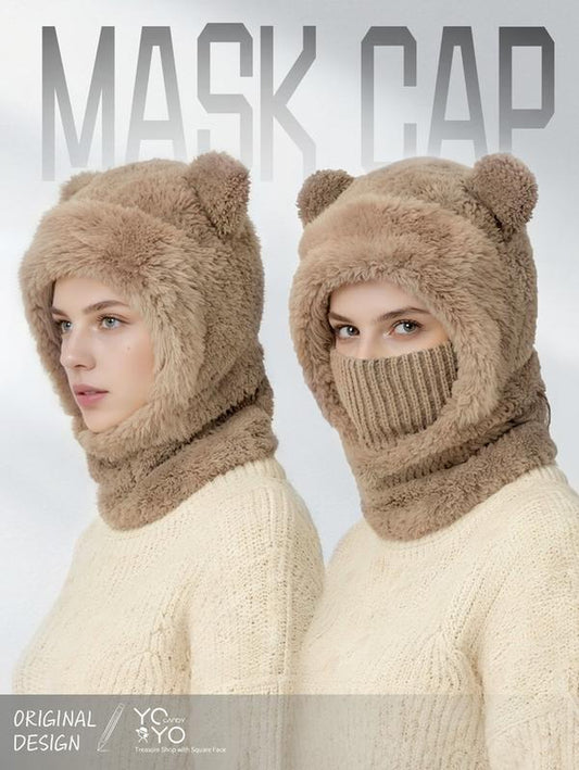 Cute Bear-Ear Design Windproof Hat