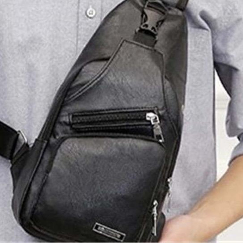 Chest Bag with Headset Hole for Men