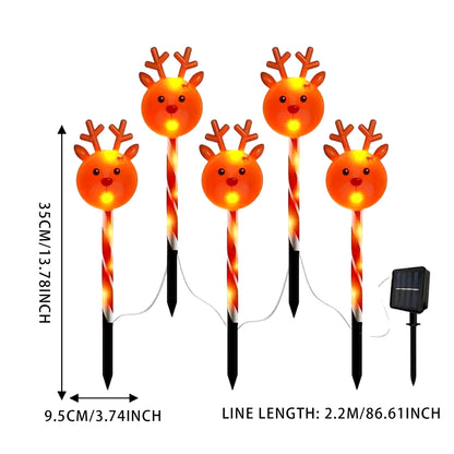  Solar-Powered LED Christmas pathway lights