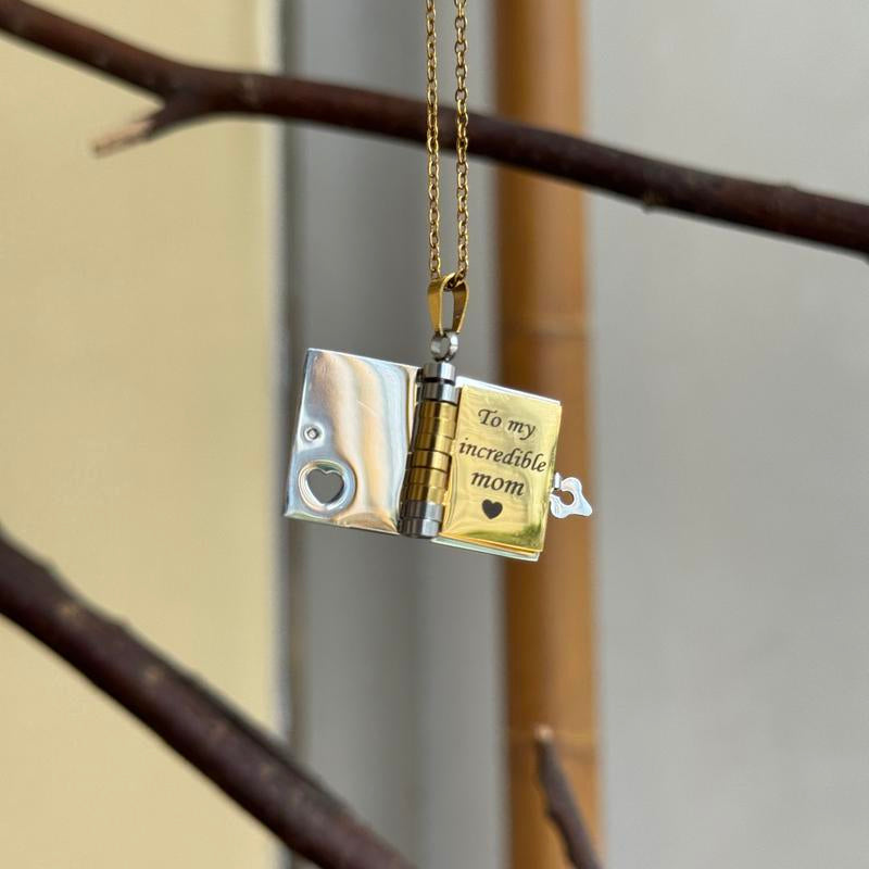Book Necklace for Best Mom 