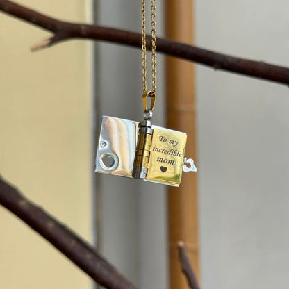 Book Necklace for Best Mom 