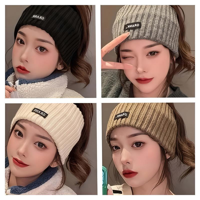 4Pcs Winter Warm Knitted Hat Set 