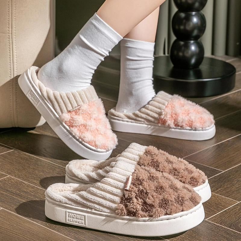 Women'S Fuzzy Memory Foam Slippers 