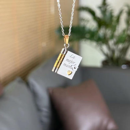 Book Necklace for Best Mom 