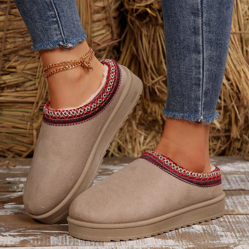 Women'S Platform Shorts Warm Slip-On slippers