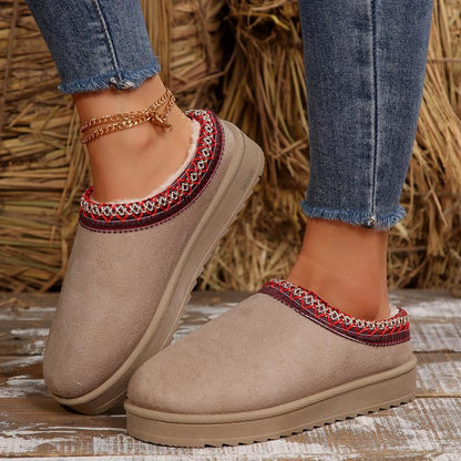 Women'S Platform Shorts Warm Slip-On slippers