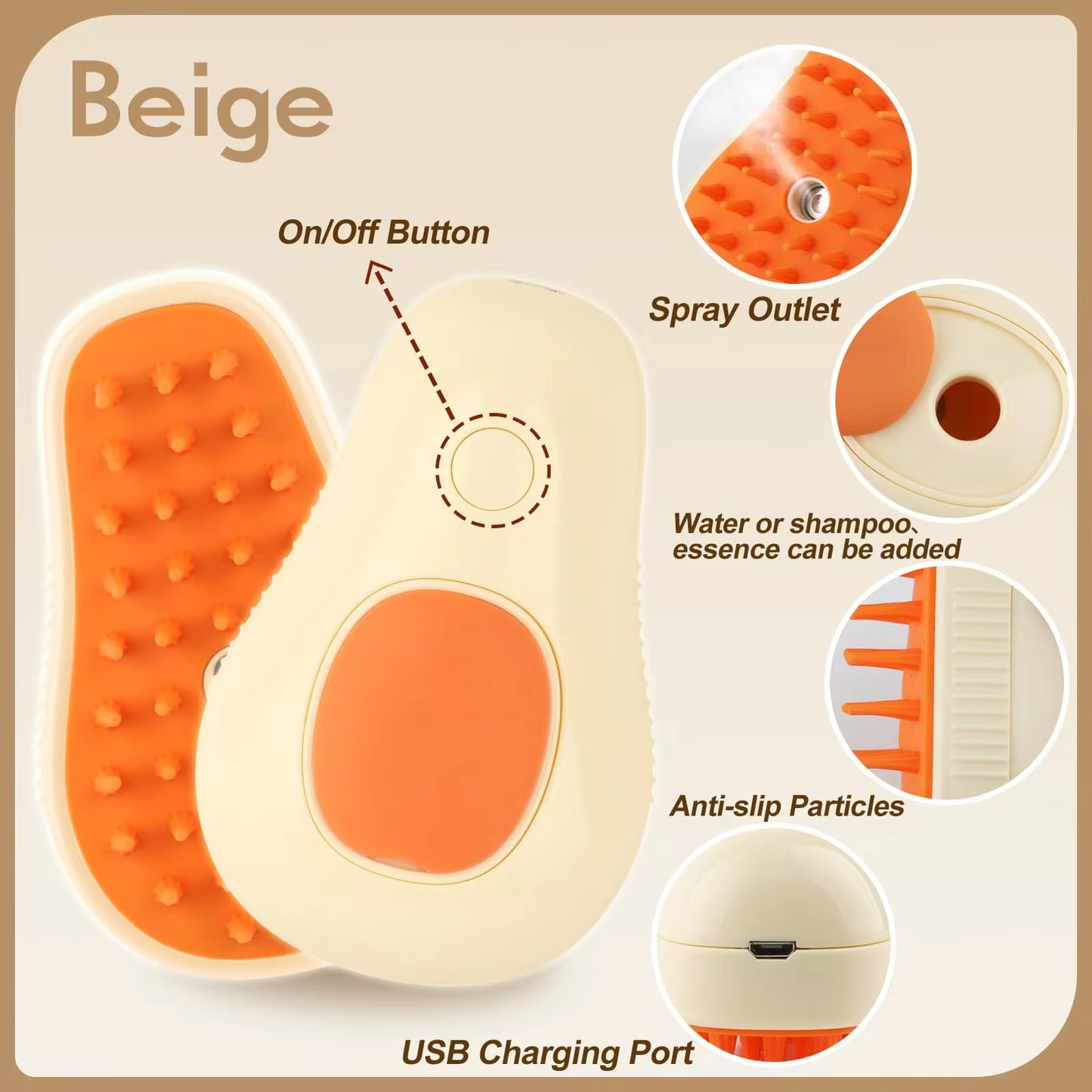 3 in 1 Pet Brush Cat Steam Brush Comb Dog 