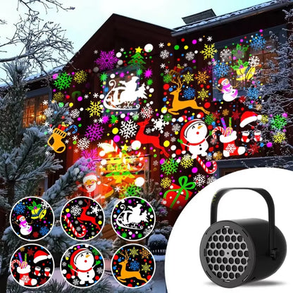 16 Patterns Christmas Halloween Projection Snowflake Light LED 