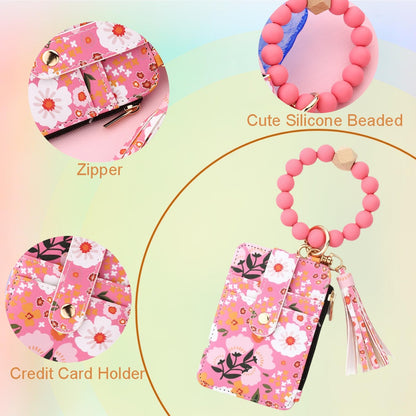 Women’S Tassel Wristlet Keychain - Wallet & Card Case in One, Christmas Gift