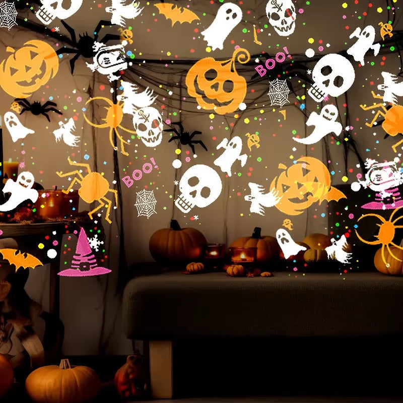 16 Patterns Christmas Halloween Projection Snowflake Light LED 