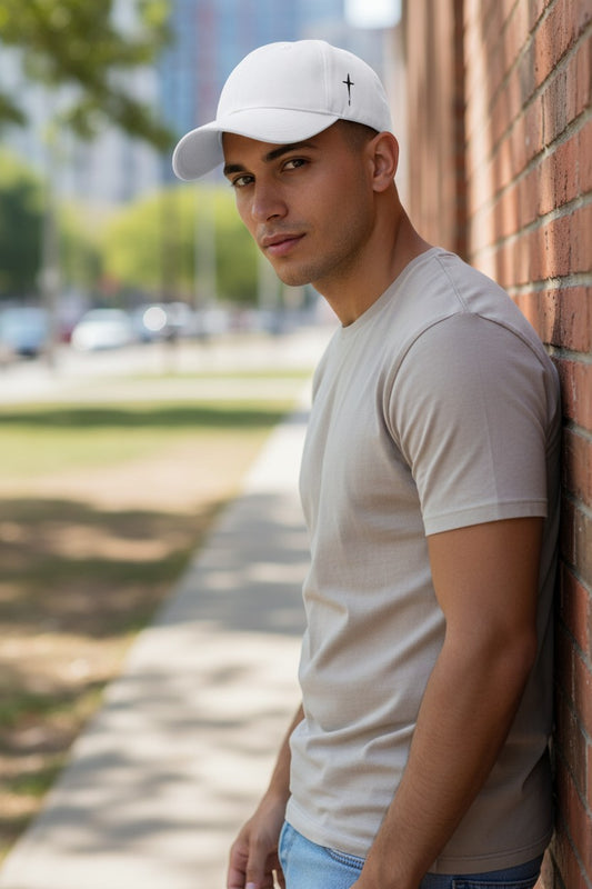 Unisex Simple Cross Water Drop Embroidery Baseball Caps Spring and Autumn Outdoor Adjustable Casual Hat Sunscreen Hat