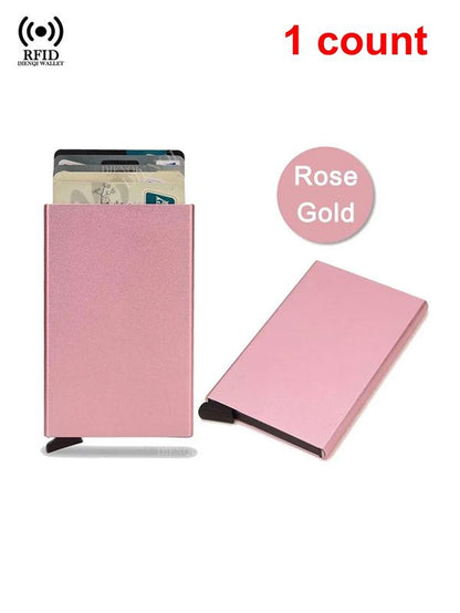 Rfid Metal Credit Card Holder Luxury Men Minimalist Wallet