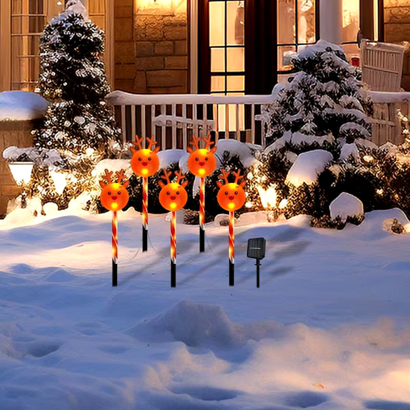  Solar-Powered LED Christmas pathway lights