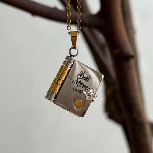 Book Necklace for Best Mom 