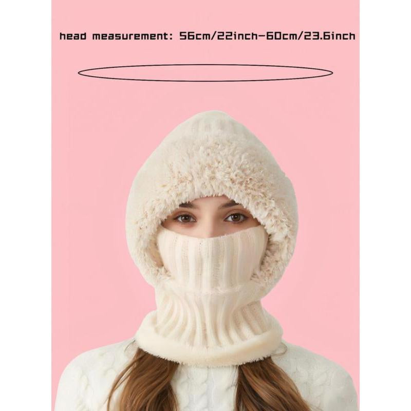 Women'S Solid Color Pom Pom Decor Beanie Hat