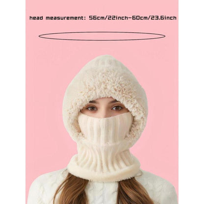 Women'S Solid Color Pom Pom Decor Beanie Hat