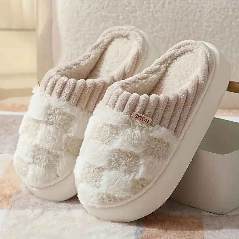 Women'S Fuzzy Memory Foam Slippers 