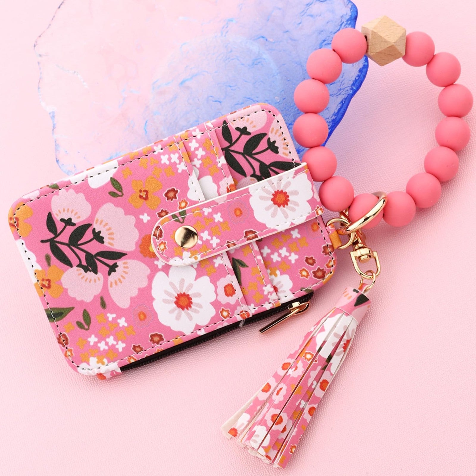 Women’S Tassel Wristlet Keychain - Wallet & Card Case in One, Christmas Gift