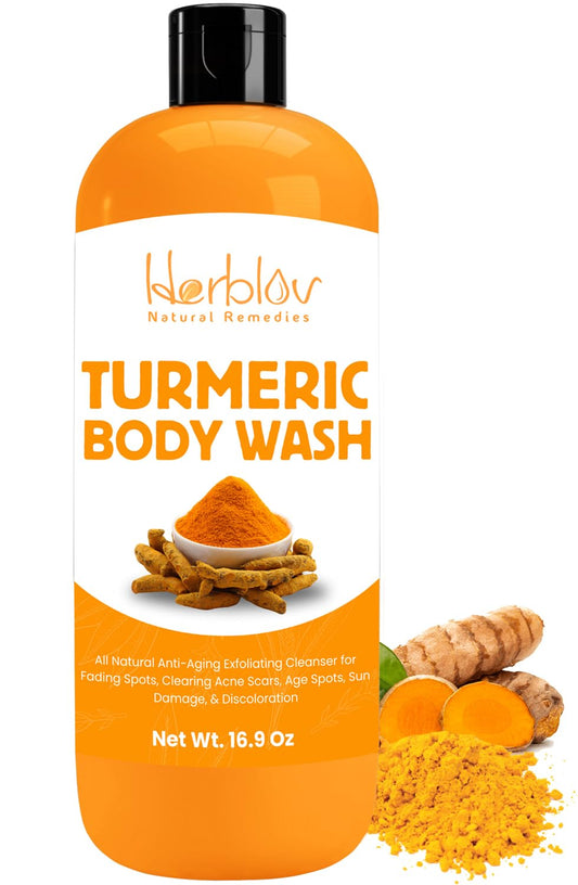 Turmeric Body Wash – Natural anti Aging Exfoliating Turmeric Body Wash 