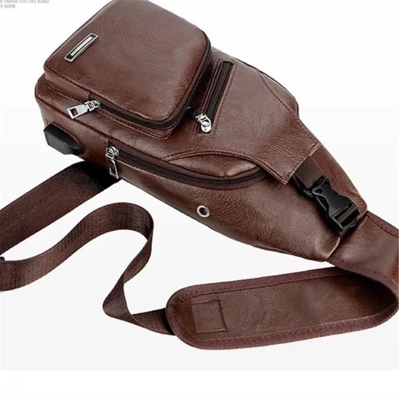 Chest Bag with Headset Hole for Men