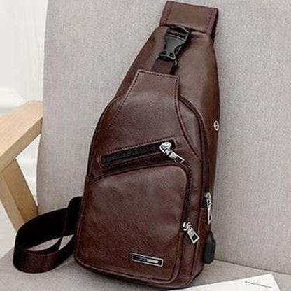 Chest Bag with Headset Hole for Men