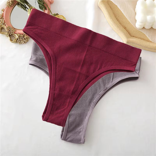 2PCS Thong Panties Sexy Underwear for Women 
