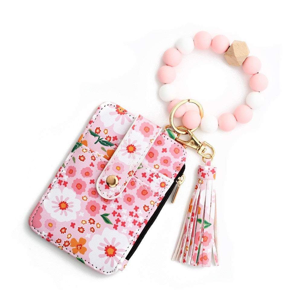 Women’S Tassel Wristlet Keychain - Wallet & Card Case in One, Christmas Gift