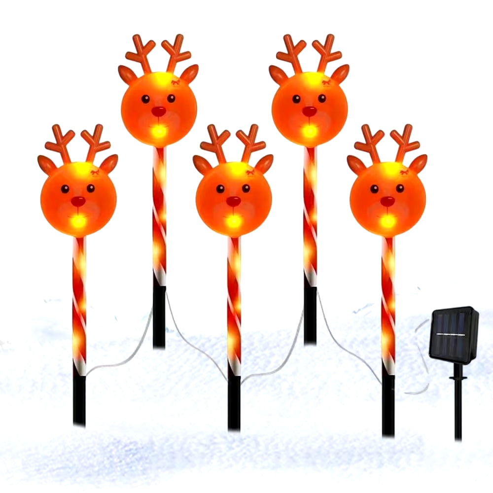 Solar-Powered LED Christmas pathway lights