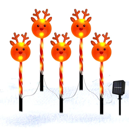 Solar-Powered LED Christmas pathway lights