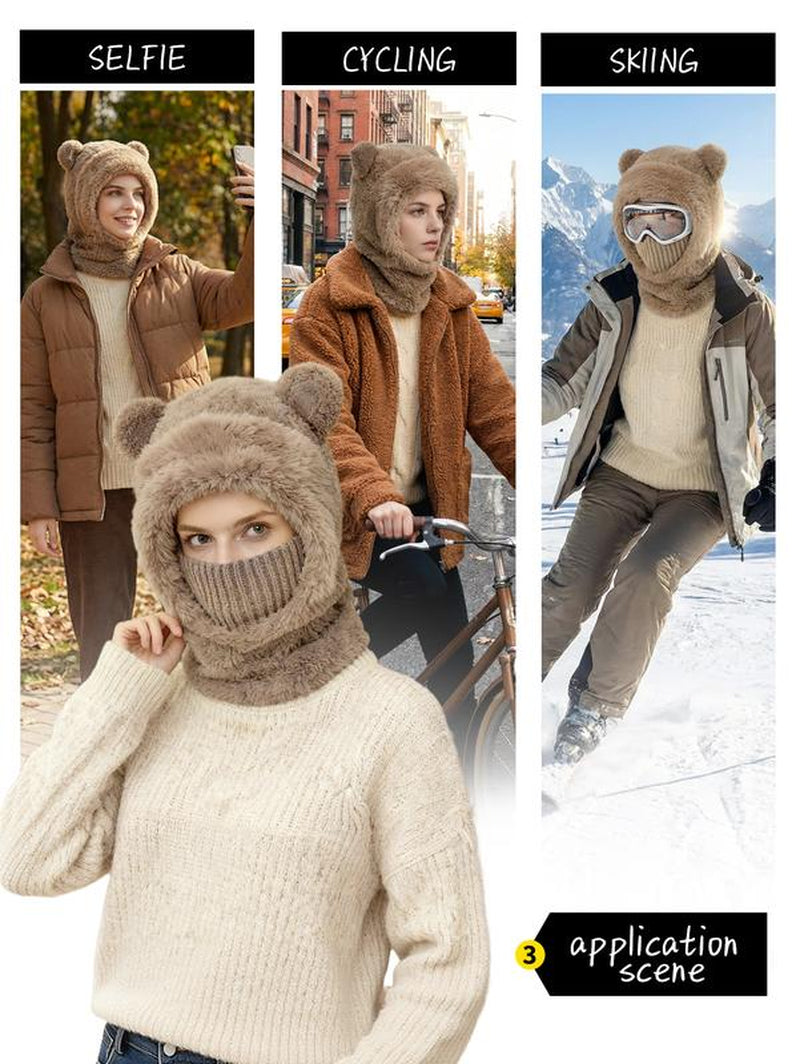  Cute Bear-Ear Design Windproof Hat