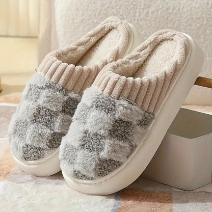 Women'S Fuzzy Memory Foam Slippers 