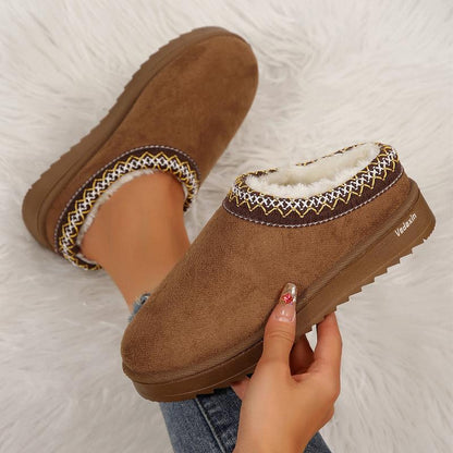Women'S Platform Shorts Warm Slip-On slippers
