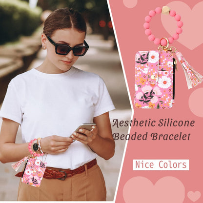 Women’S Tassel Wristlet Keychain - Wallet & Card Case in One, Christmas Gift