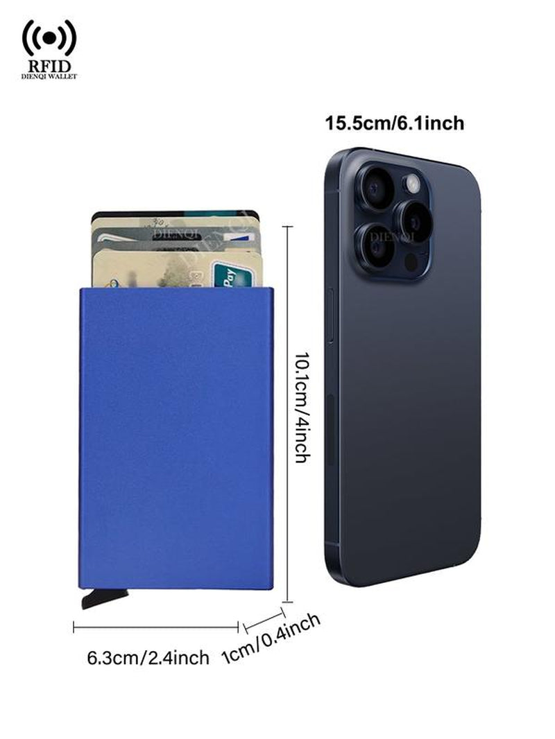 Rfid Metal Credit Card Holder Luxury Men Minimalist Wallet
