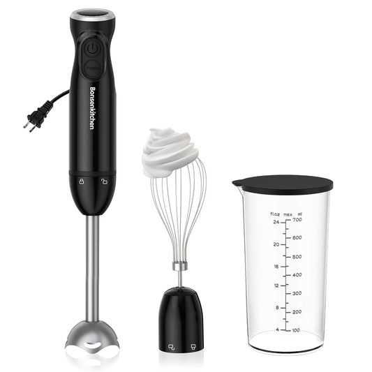 3 in 1 Immersion Blender with Egg Whisk & 700Ml Measuring Cup