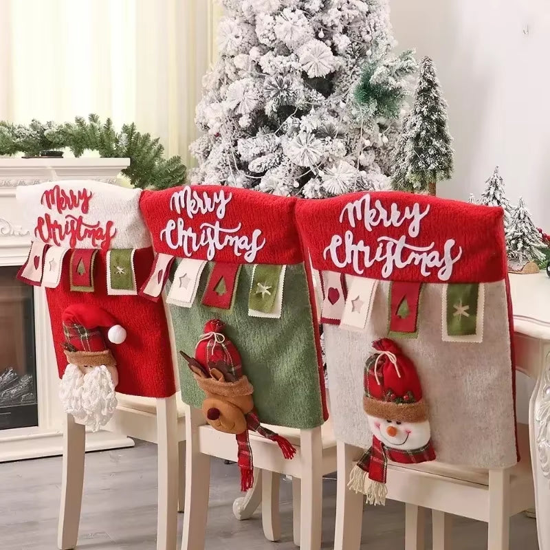 Christmas Chair Decoration. Chair Cover