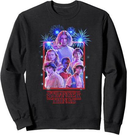 Netflix  Group Shot Fireworks Poster Sweatshirt