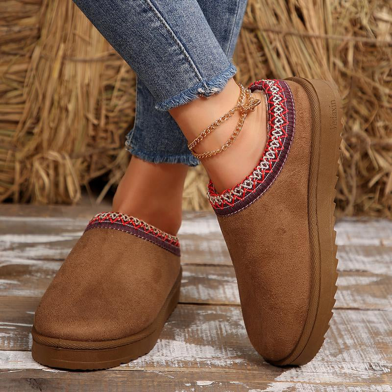 Women'S Platform Shorts Warm Slip-On slippers