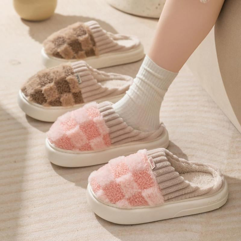 Women'S Fuzzy Memory Foam Slippers 