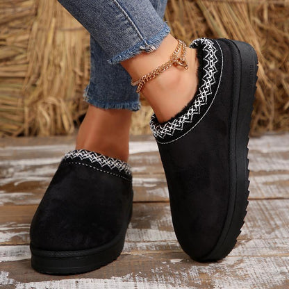 Women'S Platform Shorts Warm Slip-On slippers