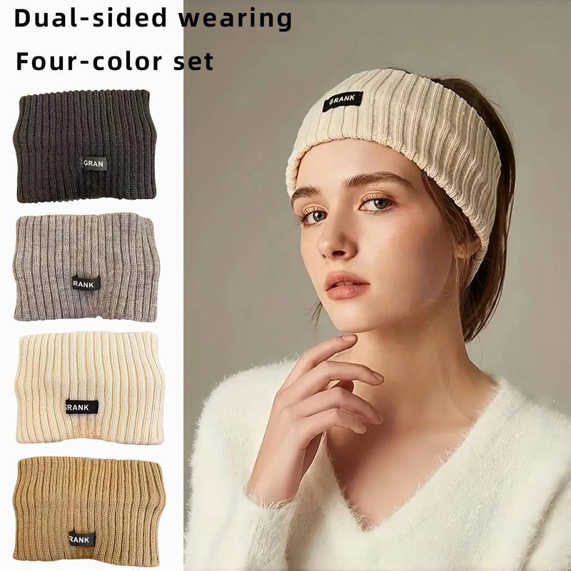 4Pcs Winter Warm Knitted Hat Set 