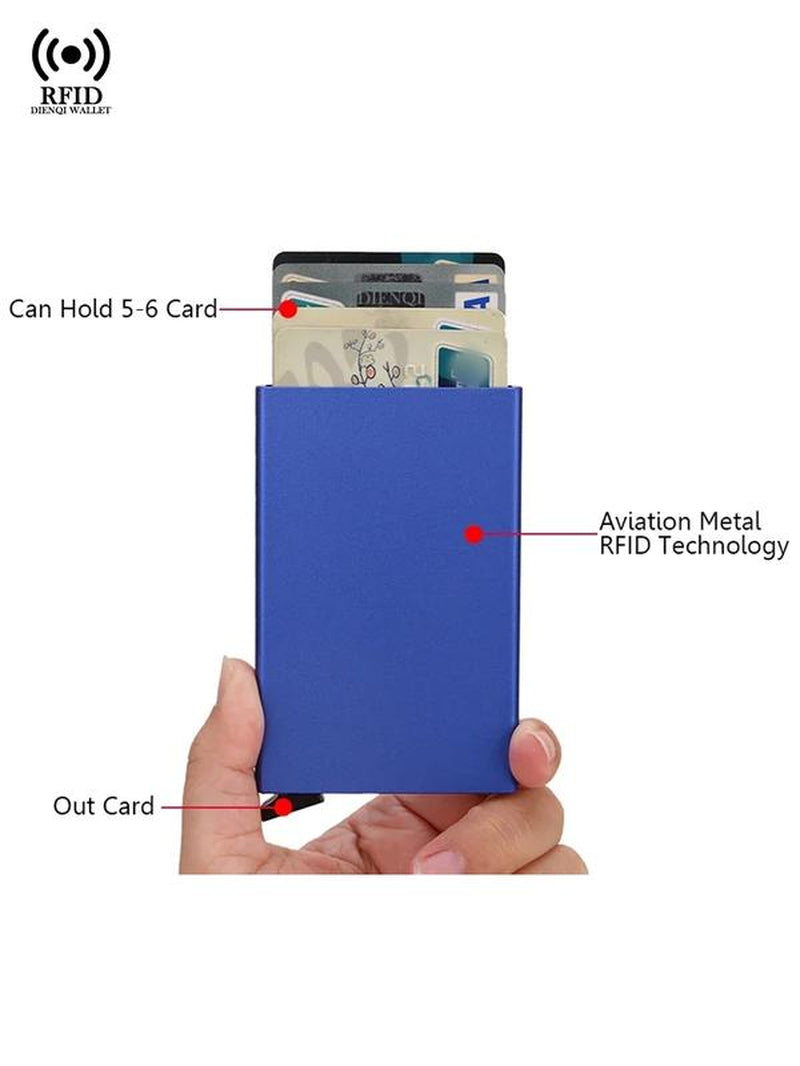 Rfid Metal Credit Card Holder Luxury Men Minimalist Wallet