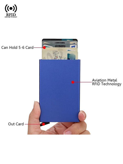 Rfid Metal Credit Card Holder Luxury Men Minimalist Wallet
