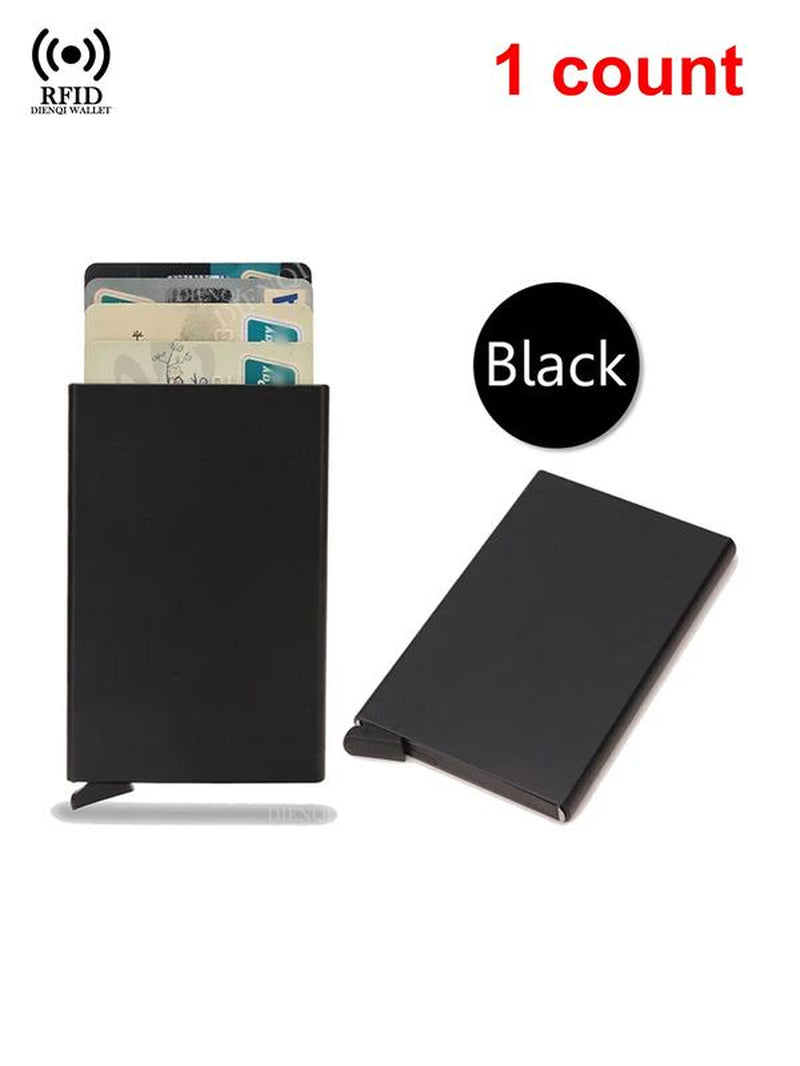 Rfid Metal Credit Card Holder Luxury Men Minimalist Wallet