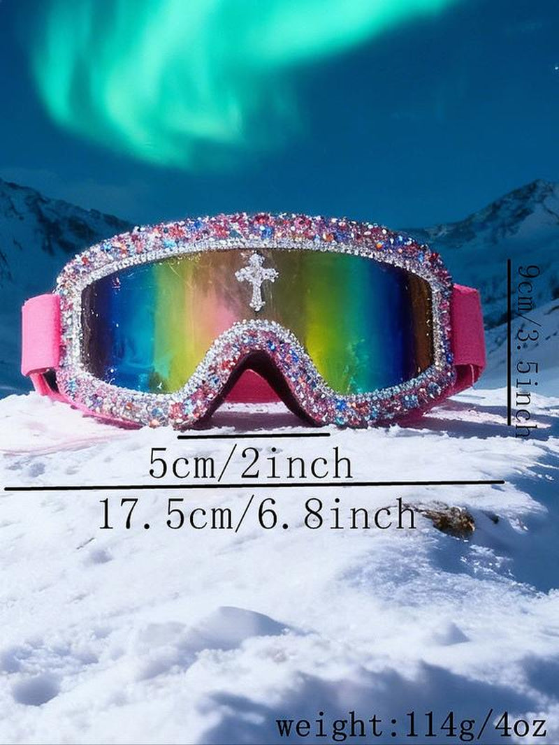 Unisex Rhinestone Criss-Cross Design Sunglasses