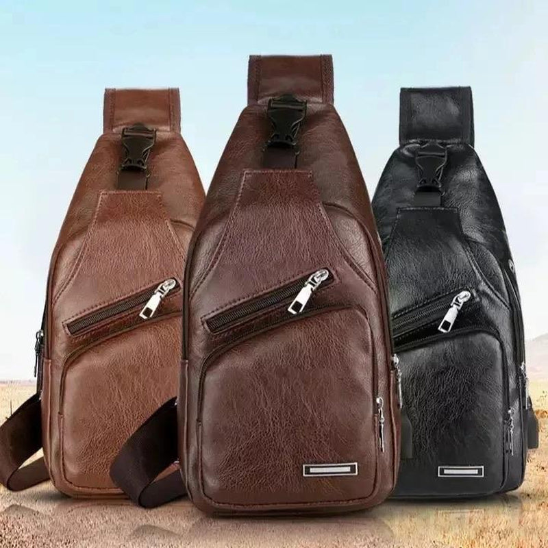 Chest Bag with Headset Hole for Men