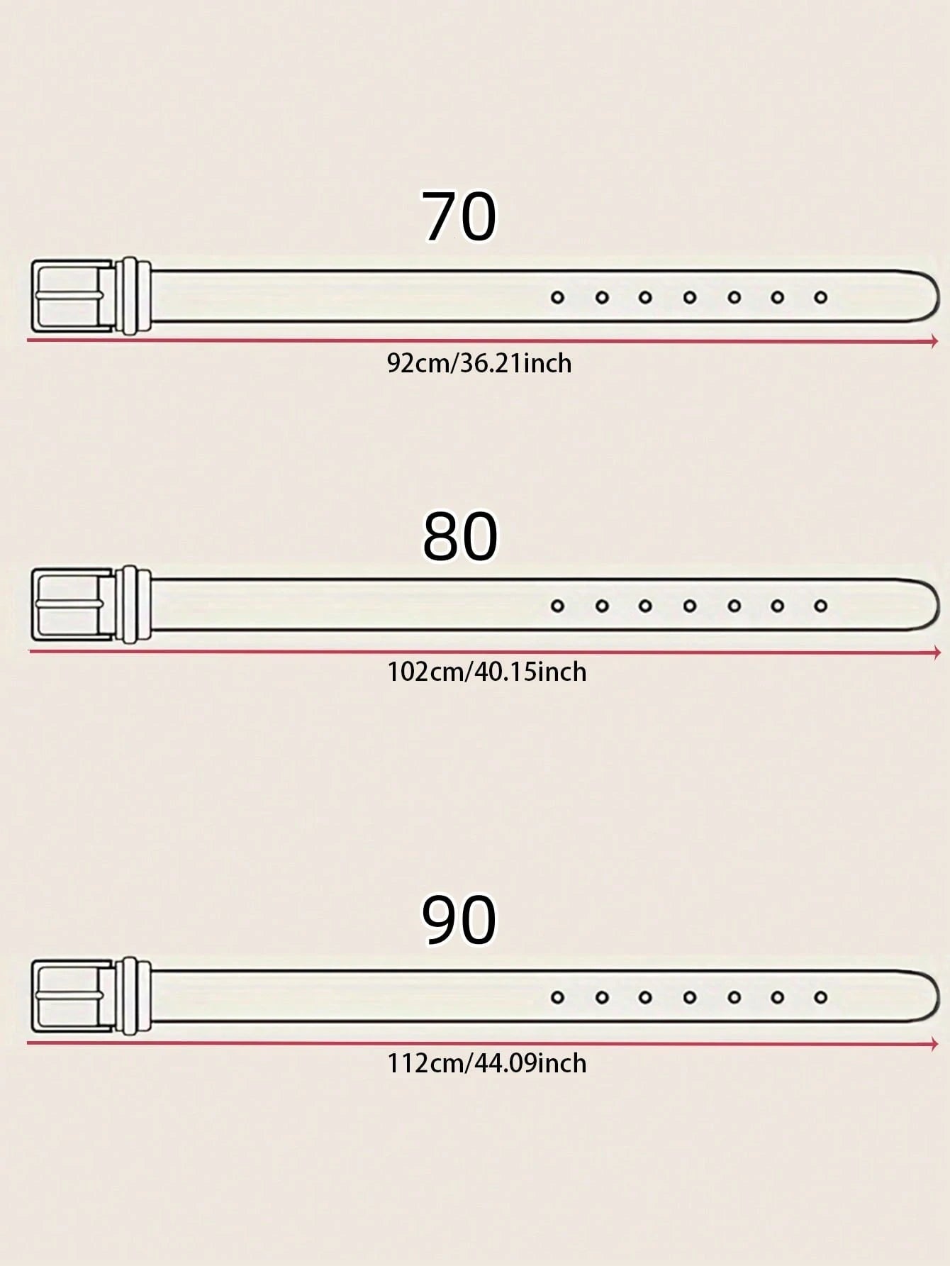 3Pcs/Set Golden Square Buckle Belt