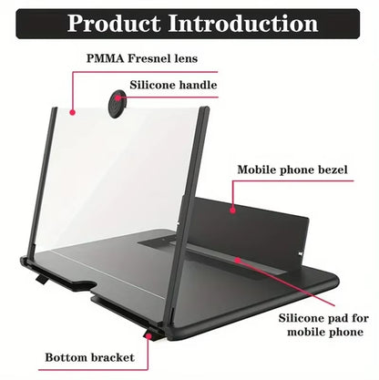 Cell Phone Screen Magnifier HD Video Amplifier Stand 