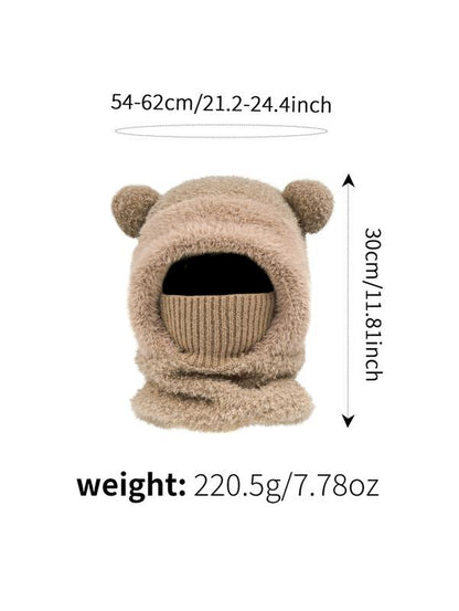 Cute Bear-Ear Design Windproof Hat