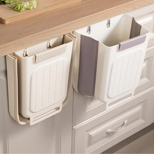 6L/11L Collapsible Trash Bin with Lid for Hanging Kitchen 